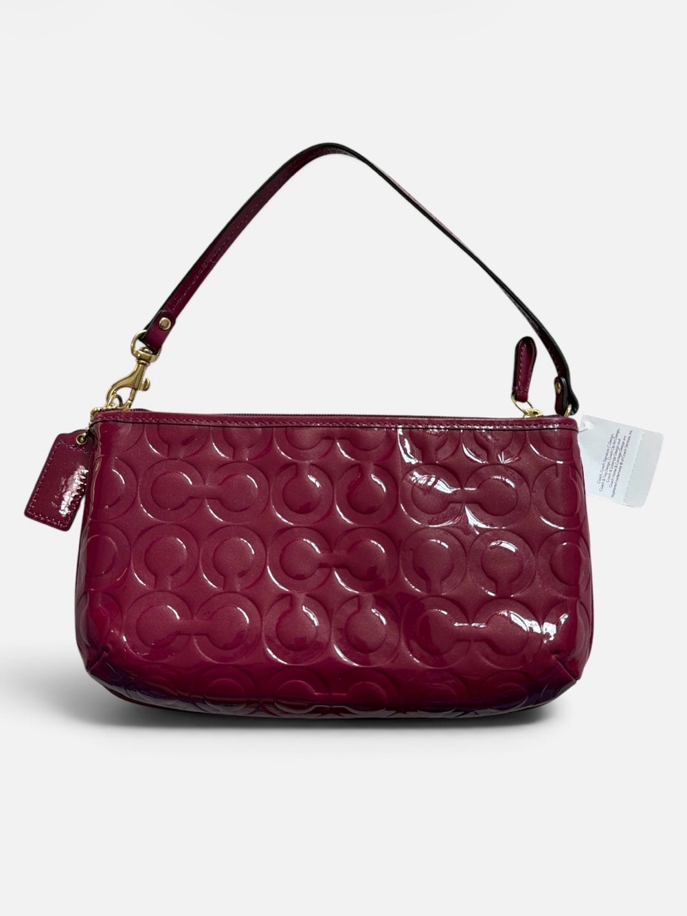 Coach - Women's Peyton Embossed Patent Signature Wristlet Clutch - Picture 2 of 6